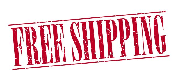 免费运输红色垃圾复古邮票孤立图片下载