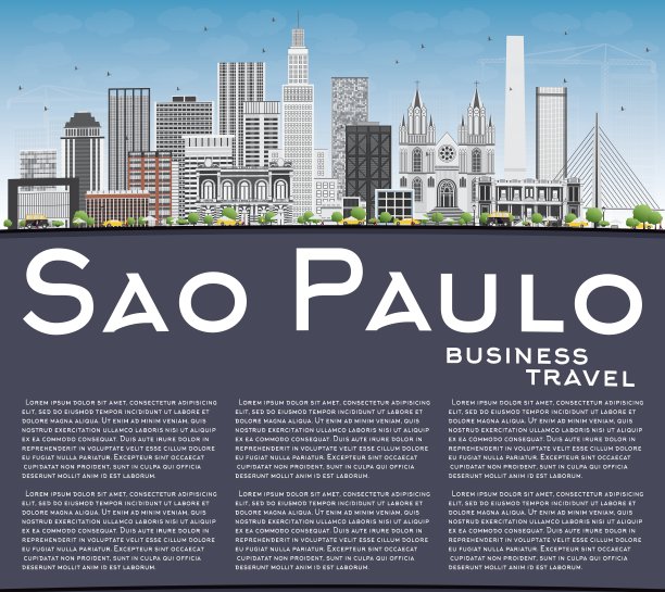 灰色建筑的圣保罗天际线图片下载