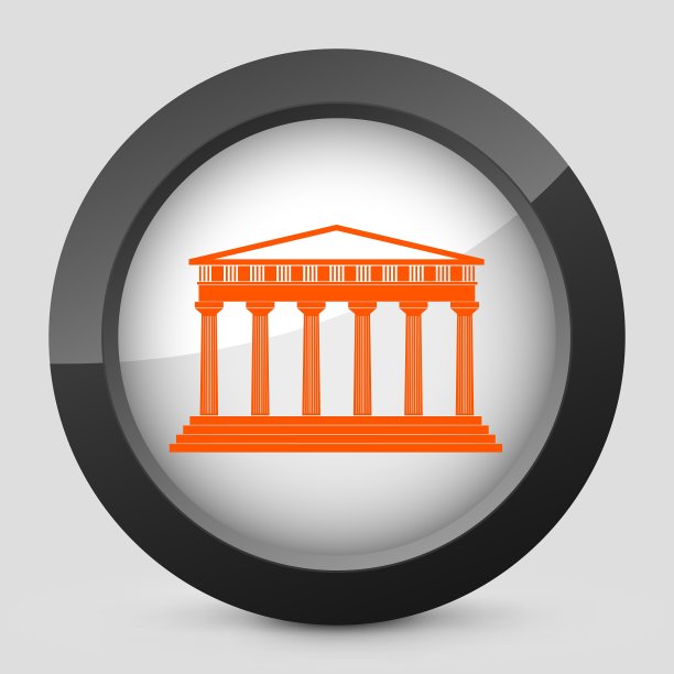 橙色和灰色优雅光滑的图标图片下载