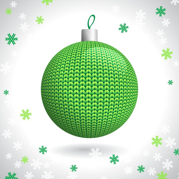 针织的圣诞球图片下载