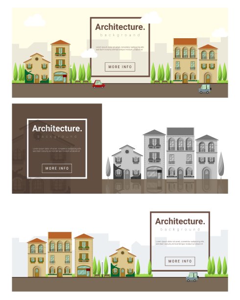 建筑背景城市景观横幅图片下载