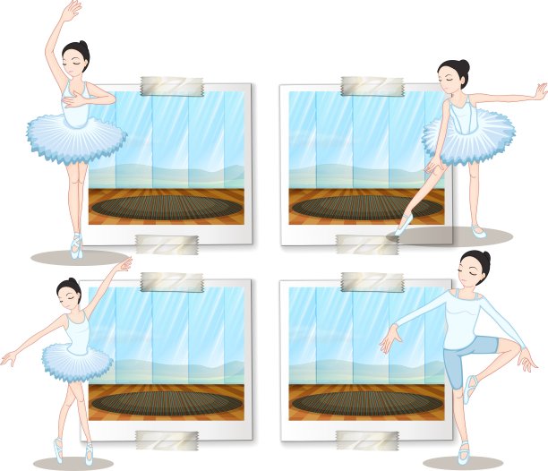 芭蕾舞者一边跳舞一边伸展身体图片下载