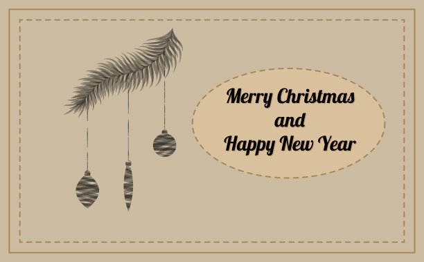 复古圣诞贺卡图片下载