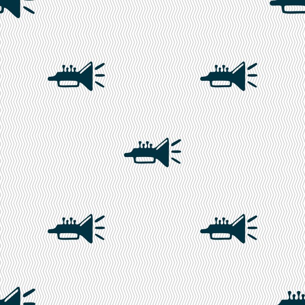 小号铜管乐器图标标志无缝图片下载