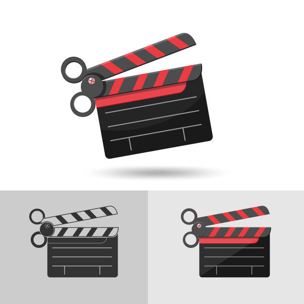 剪刀石板电影图标标志符号图片下载