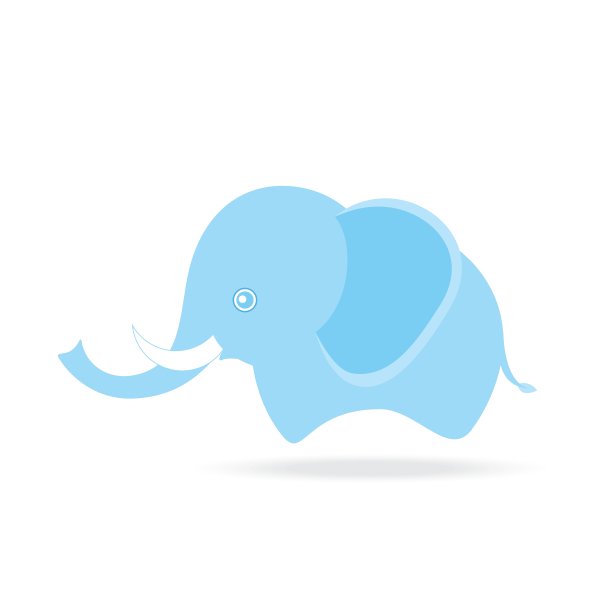 可爱的雄性大象卡通画泰国图片下载