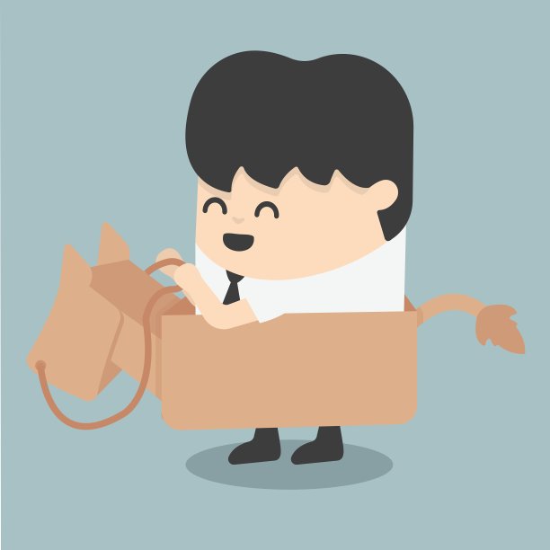 商人骑着玩具马图片下载