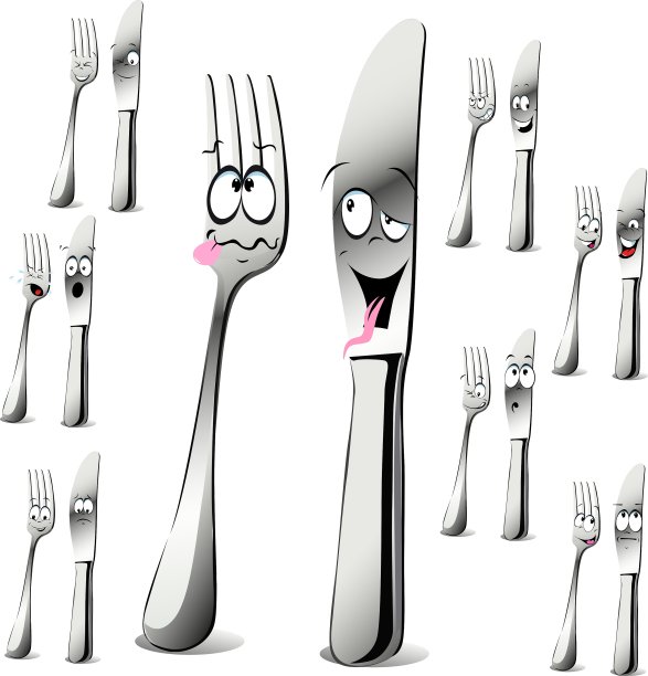 刀叉漫画图片下载