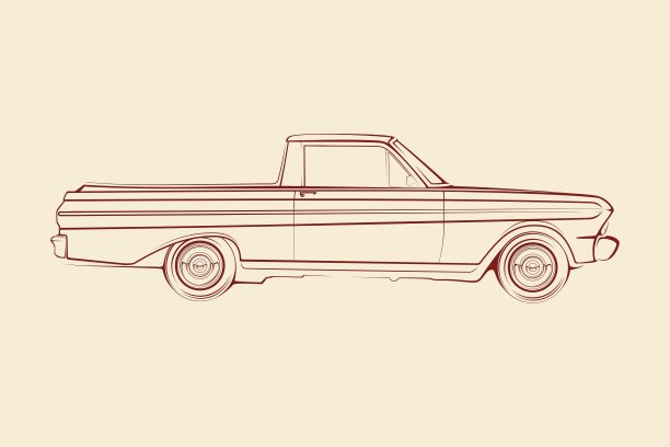 美国肌肉车皮卡剪影60图片下载