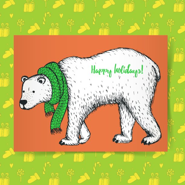 熊素描海报图片下载