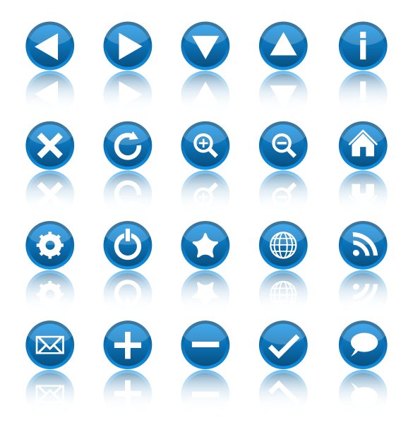 网页导航图标孤立在白色背景上图片下载