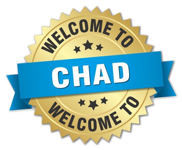 查德3d金色徽章与蓝色丝带图片下载