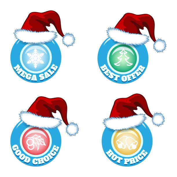 火爆的价格，并提供季节性的新年销售徽章图片下载