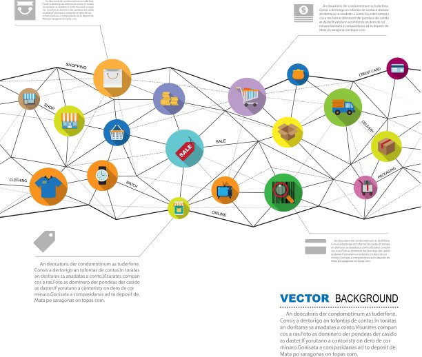 抽象几何背景设置2购物图标图片下载