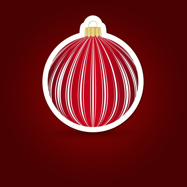 圣诞背景贴纸球图片下载