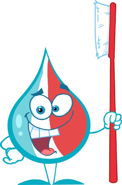 手持牙刷的牙膏人物图片下载