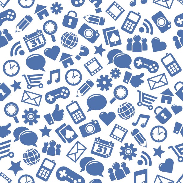 无缝社交媒体模式图片下载