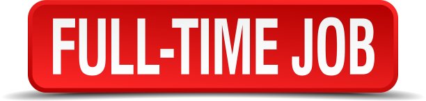 全职工作红色3d方块按钮隔离上图片下载