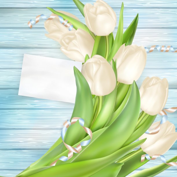 一束漂亮的郁金香EPS为10图片下载