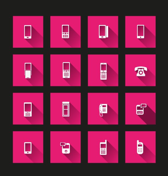 电话图标长影子图片下载