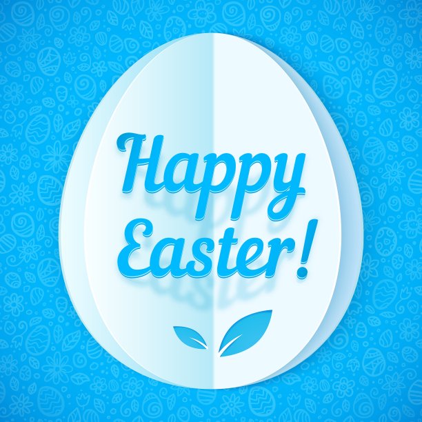 蓝纸复活节彩蛋图片下载
