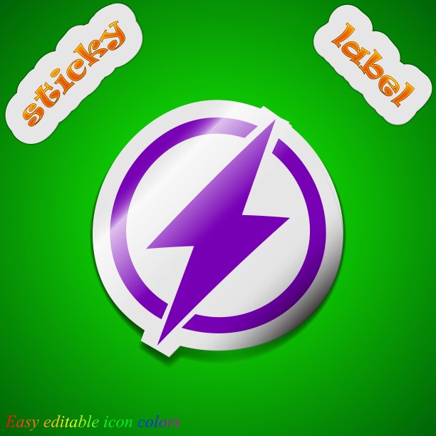 照片闪光灯图标标志符号别致的彩色粘图片下载