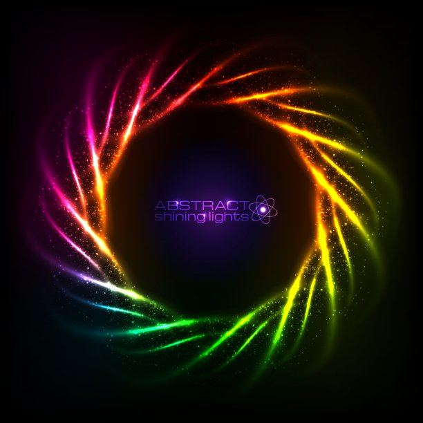 闪亮的霓虹虹线宇宙框架图片下载