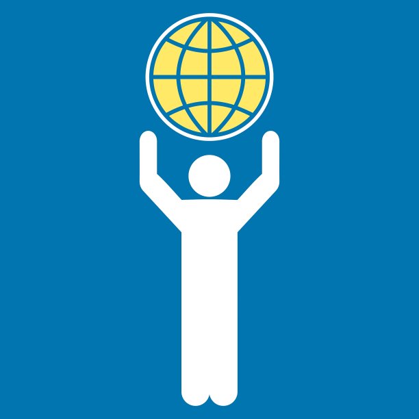 全球主义图标从商业双色集图片下载