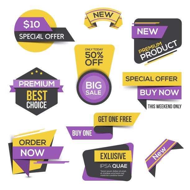 平面设计折纸横幅2图片下载