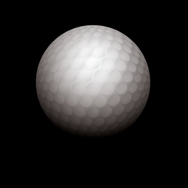 黑色背景上的高尔夫球图片下载