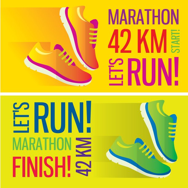 慢跑和跑步的概念平面图标的健身房图片下载