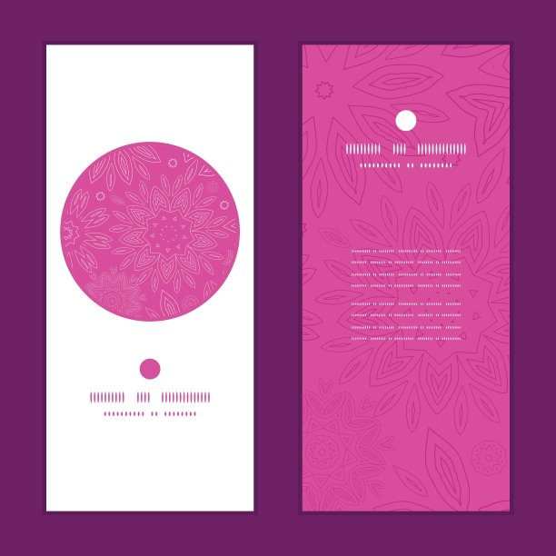 粉红色抽象花纹理垂直圆框图片下载