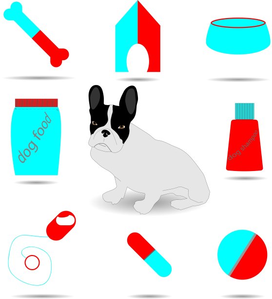 彩色套护理和兽医狗图片下载