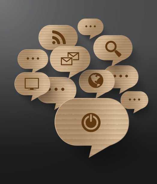 灯泡和图标纸板图片下载