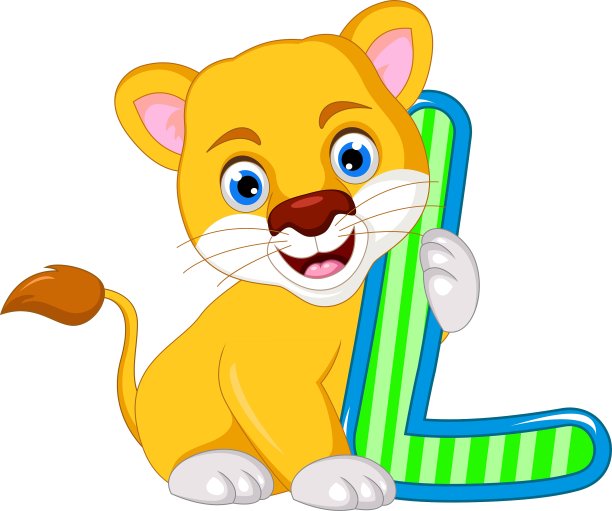 滑稽的狮子卡通造型图片下载