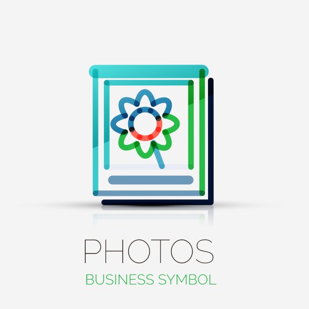 图片画廊图标公司标志的商业概念图片下载