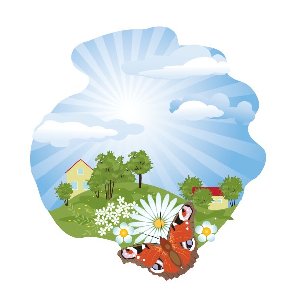 夏天农村景观图片下载