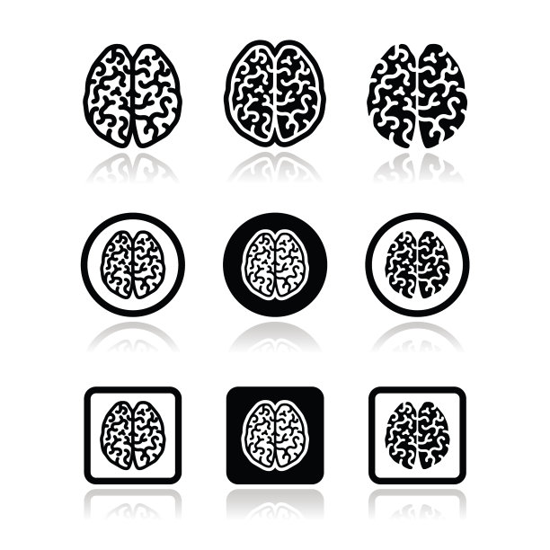 人脑图标集 - 智力创造力图片下载