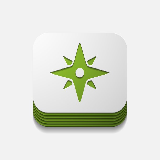 方形按钮指南针图片下载