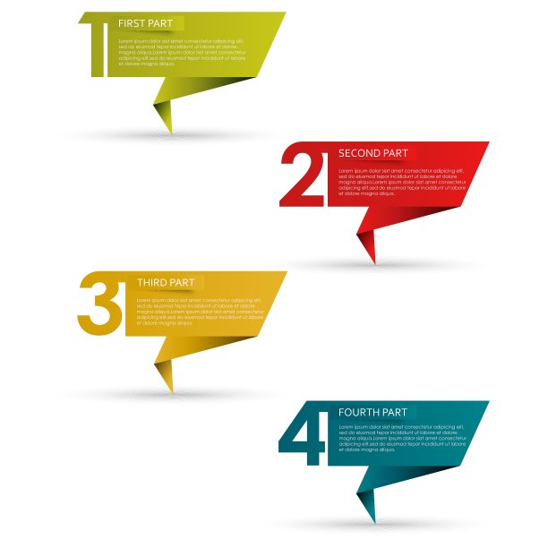 步进彩色折叠纸图片下载