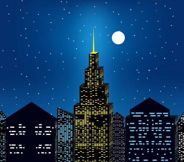 晚上的城市图片下载