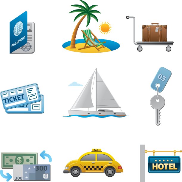 旅游图标合集图片下载