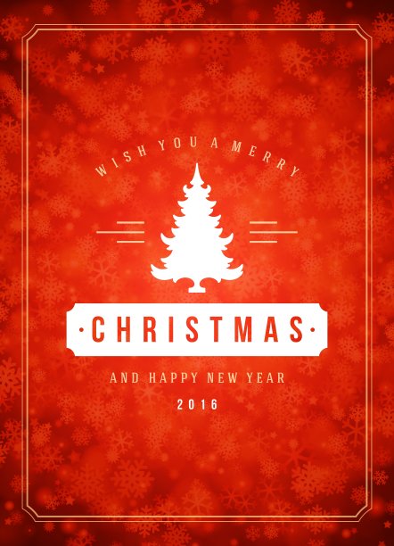 圣诞雪花和印刷标签设计图片下载