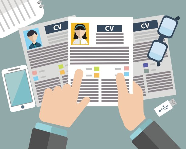 求职面试概念与商业简历图片下载