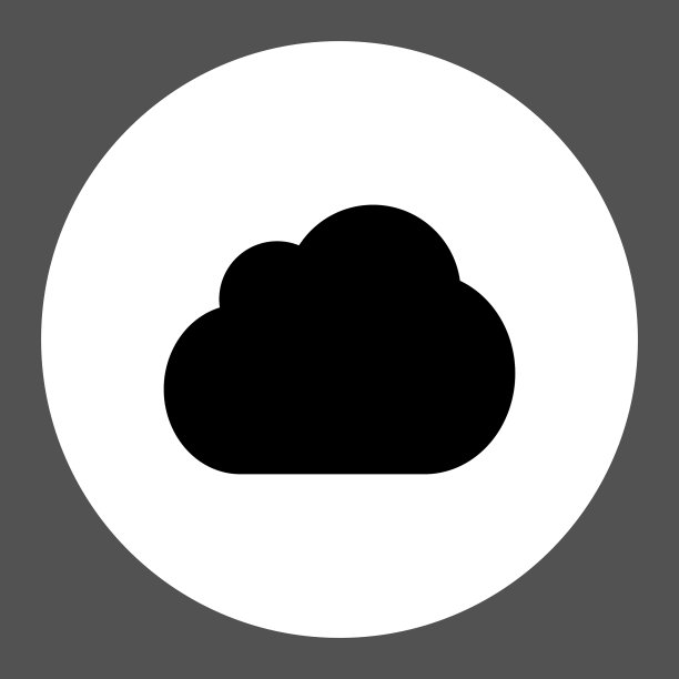 云平黑白圆形按钮颜色图片下载