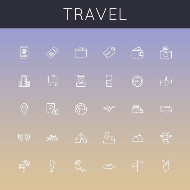 旅游线路的图标图片下载