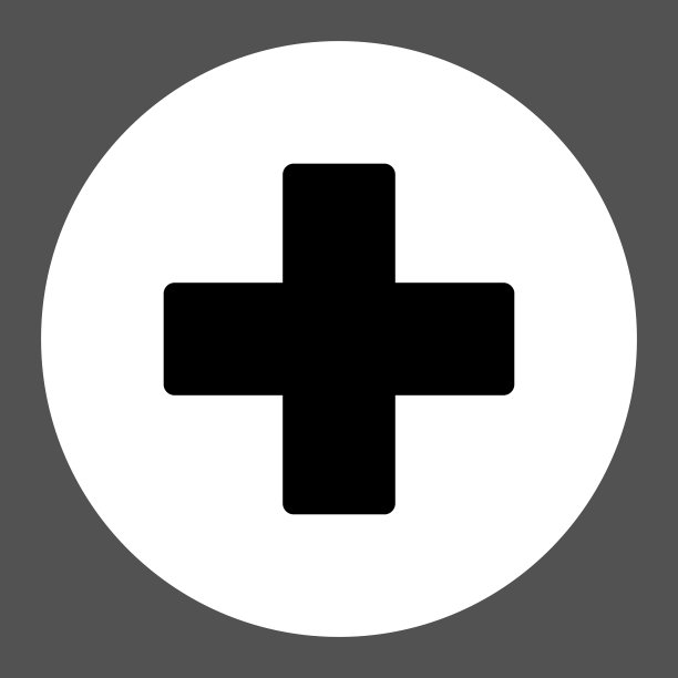 加平黑白圆形按钮图片下载