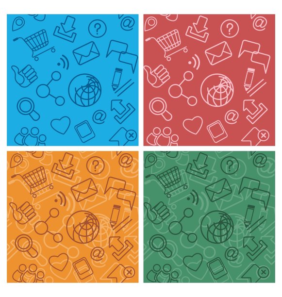 互联网社区多色图案图片下载