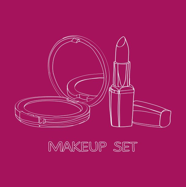 粉和口红图片下载