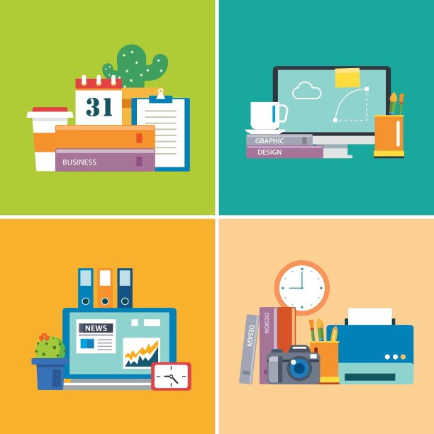 一套平面设计工作空间图片下载